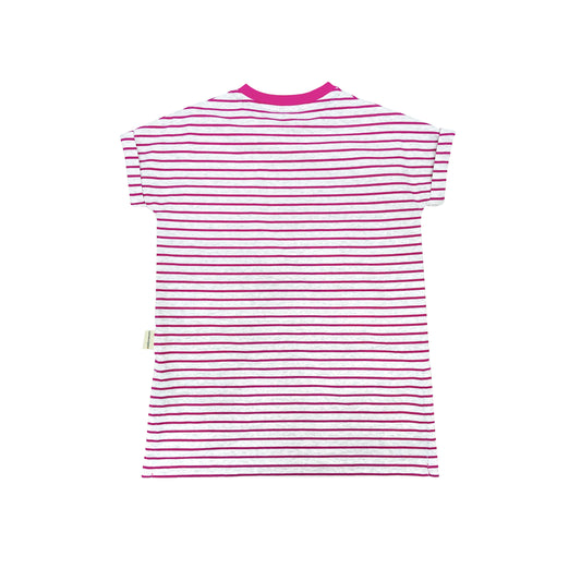 KIDS PINK STRIPE LONG T-SHIRT