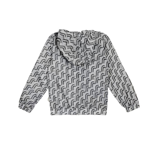 KIDS DARK GREY R SIGNATURE ZIPPED WINDBREAKER