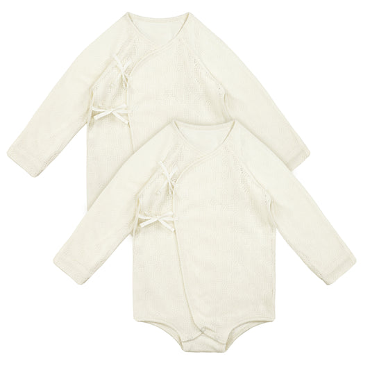 BABY SIGNATURE POINTELLE DOUBLE LAYER LONG-SLEEVE BODY