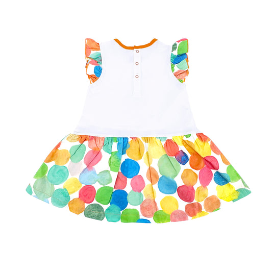 BABY/KIDS APPLE PRINT A-LINE DRESS
