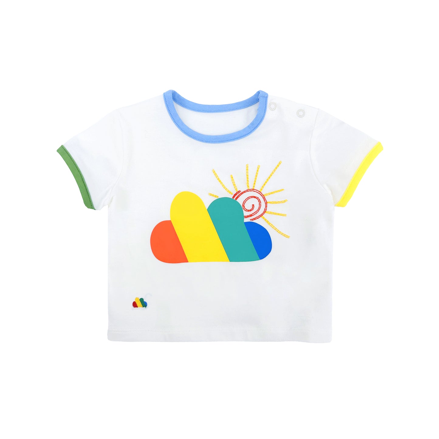 BABY RAINBOW CLOUD PRINT SHORT SLEEVE T-SHIRT