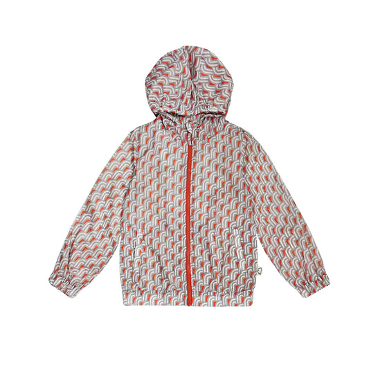 KIDS RED R SIGNATURE ZIPPED WINDBREAKER