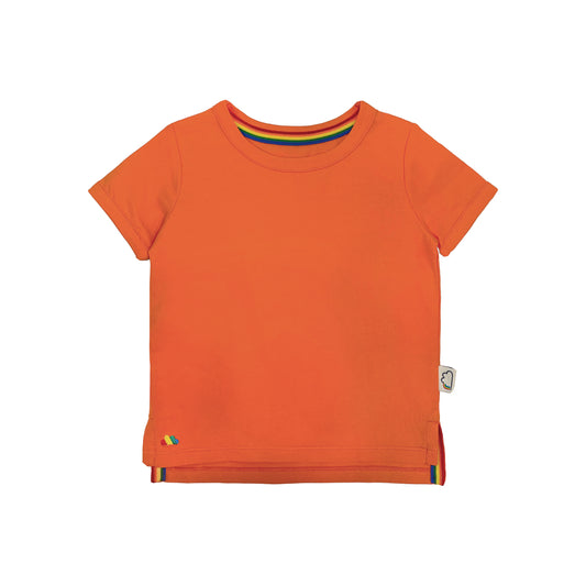 KIDS RAINBOW TRIM MULTI COLOR SHORT SLEEVE TOP