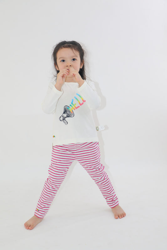 BABY/KIDS MEGAPHONE PRINT LONG SLEEVE TOP
