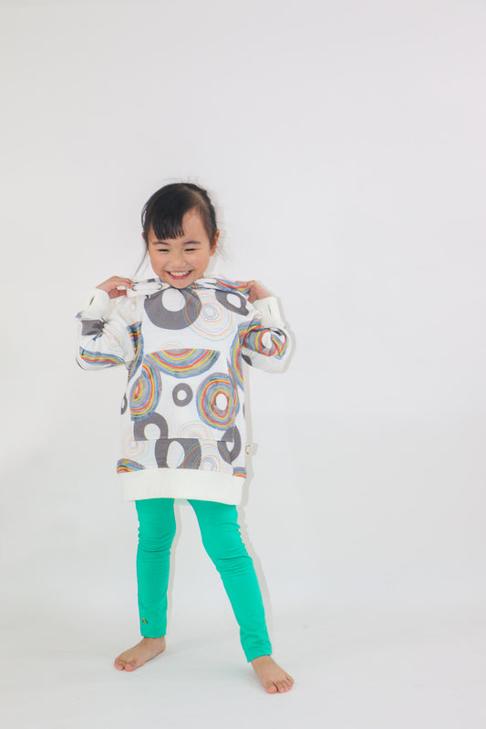 KIDS VINYL PRINT LONG TOP - FAINT