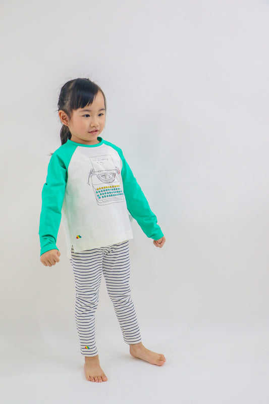 KIDS NAVY STRIPE LEGGING