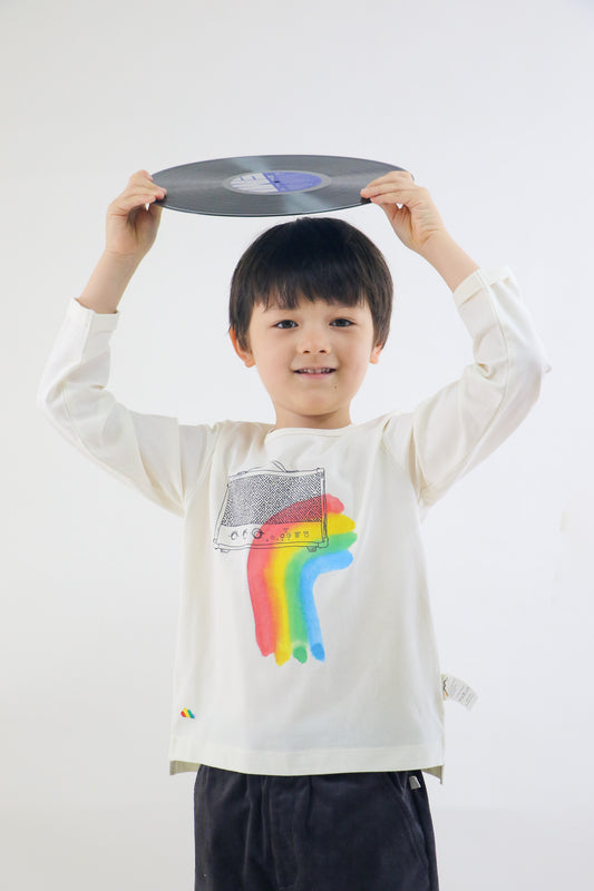 BABY/KIDS RADIO PRINT LONG SLEEVE TOP