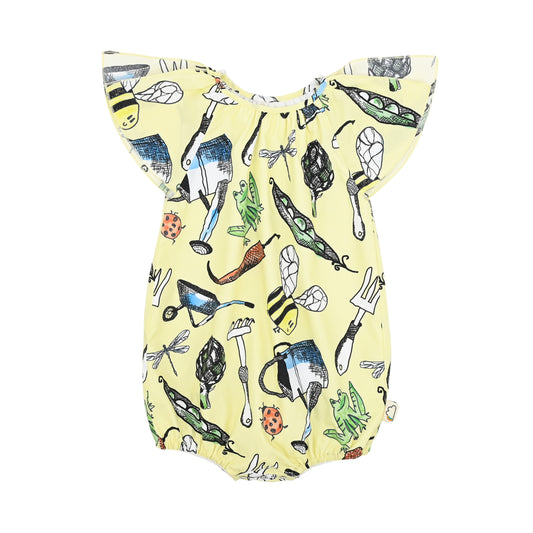 BABY GARDEN PRINT RUFFLES ROMPER
