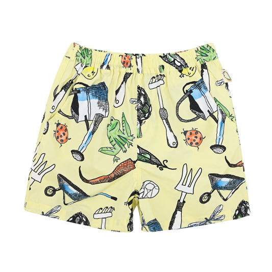 KIDS GARDEN PRINT ELASTICATED WAIST SHORTS