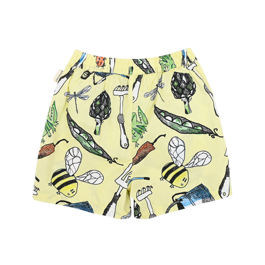 KIDS GARDEN PRINT ELASTICATED WAIST SHORTS