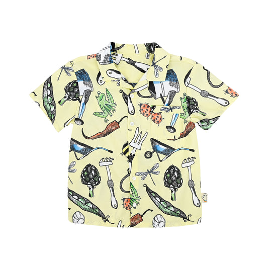 KIDS GARDEN PRINT SHORT-SLEEVE BUTTON SHIRT