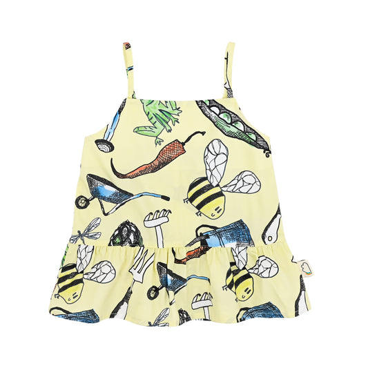 BABY GARDEN PRINT SQUARE NECK VEST