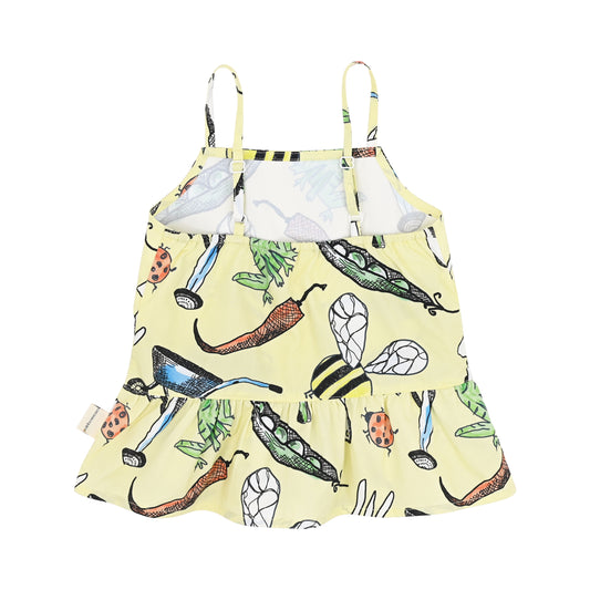 BABY GARDEN PRINT SQUARE NECK VEST