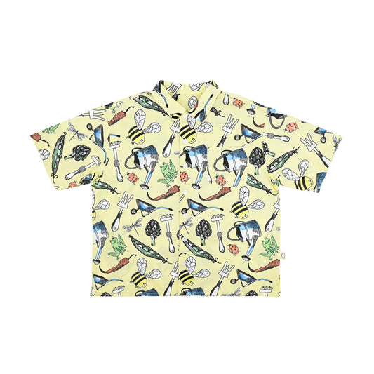 MEN GARDEN PRINT OVERSIZED SHIRT