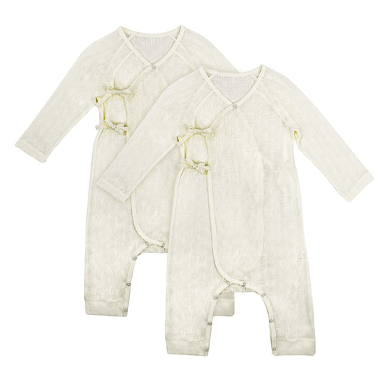 BABY SIGNATURE POINTELLE LONG-SLEEVES PLAYSUIT