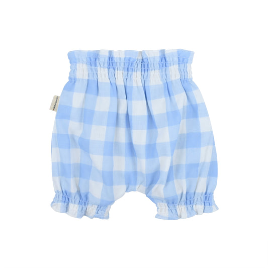 BABY BLUE CHECK PRINT BLOOMERS