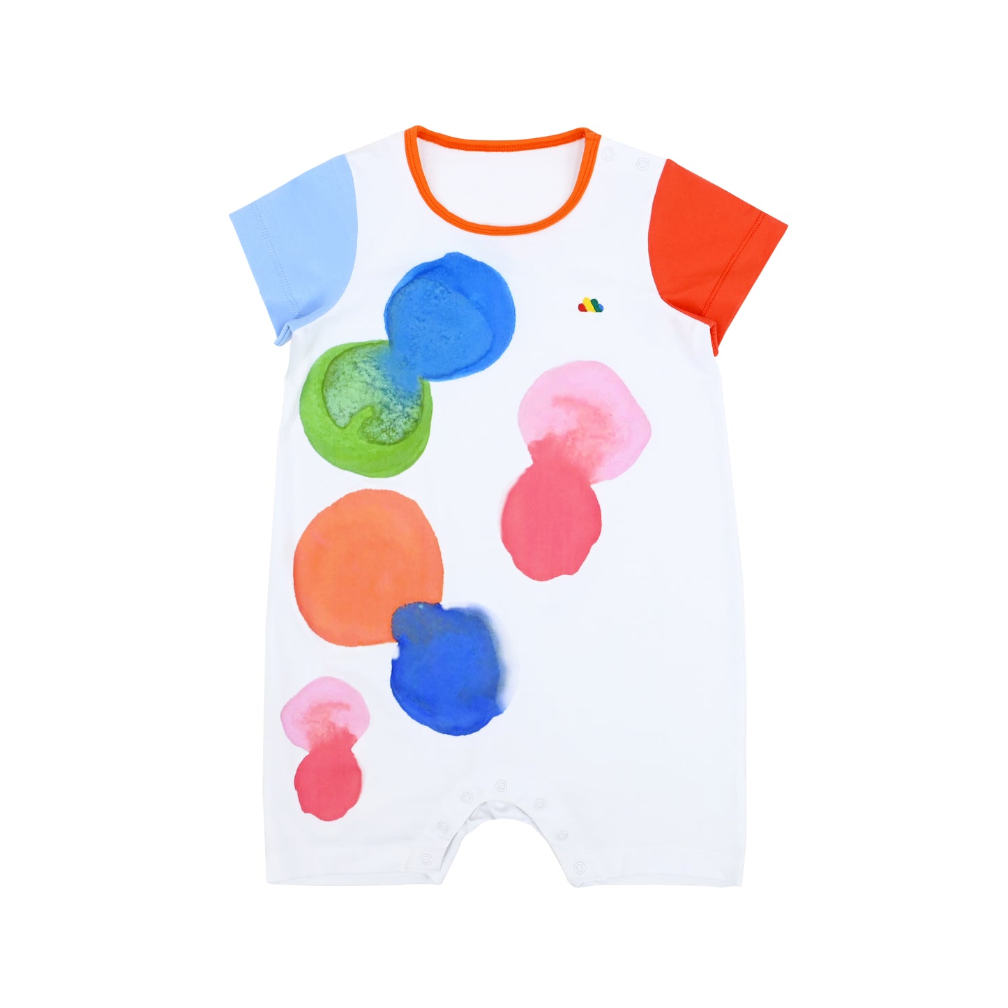 BABY RAINBOW SPOT PRINT SHORT SLEEVE PLAYSUIT