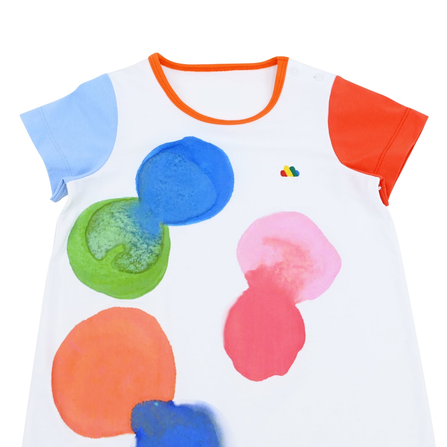 BABY RAINBOW SPOT PRINT SHORT SLEEVE PLAYSUIT