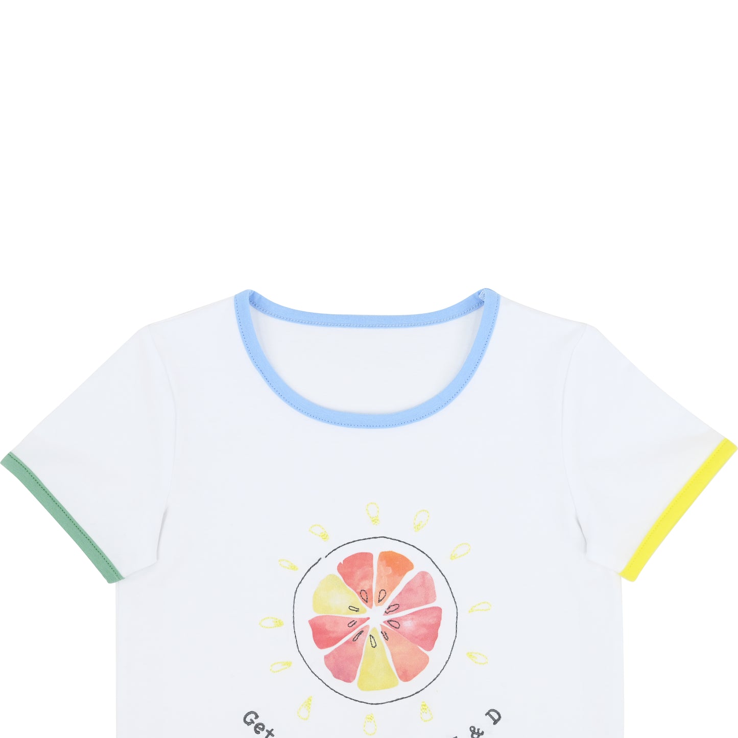 KIDS ORANGE PRINT SHORT SLEEVE T-SHIRT