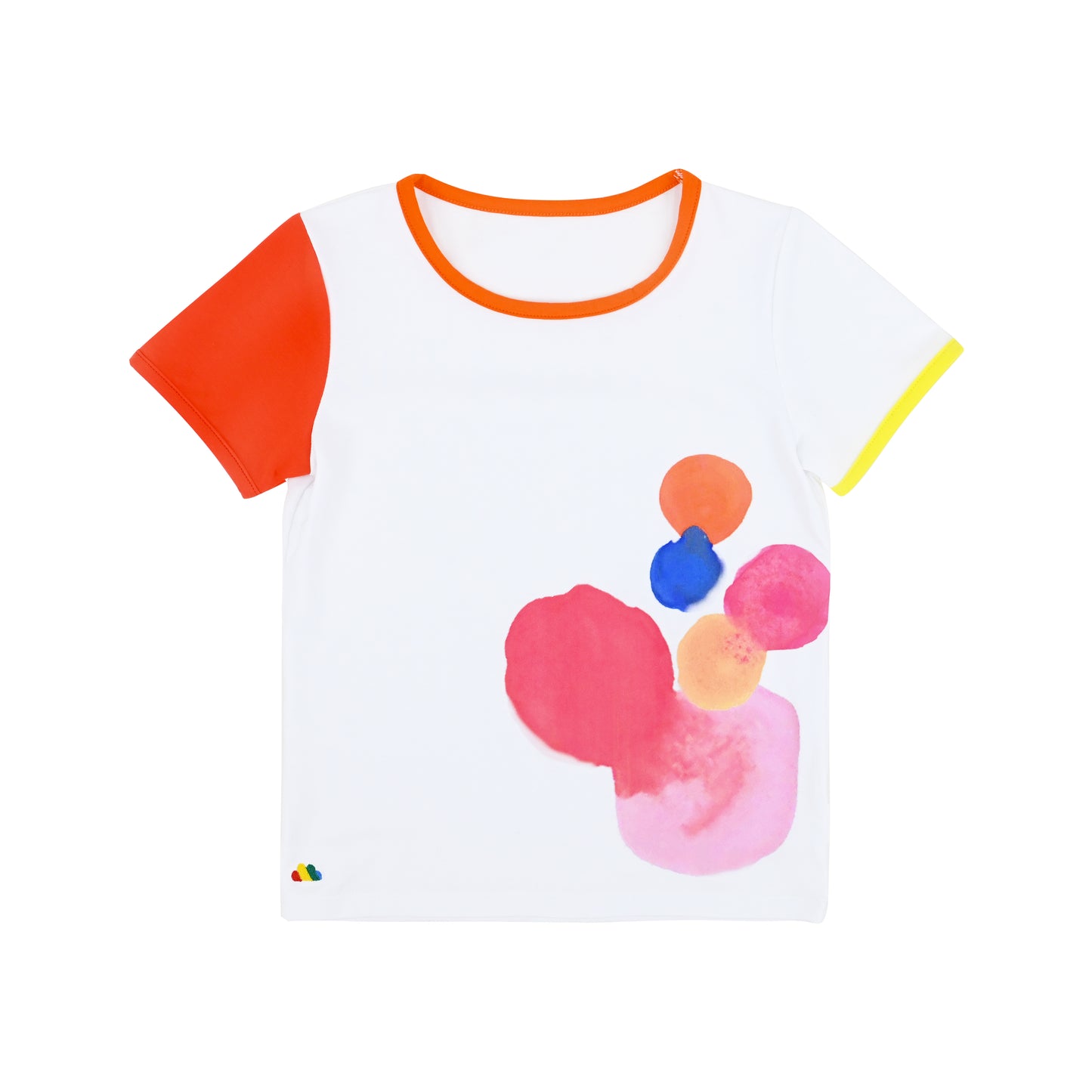 KIDS SPOT PRINT CONTRAST SHORT SLEEVE T-SHIRT