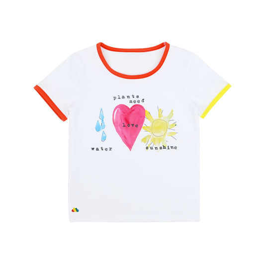 KIDS PLANTS NEED PRINT SHORT SLEEVE T-SHIRT