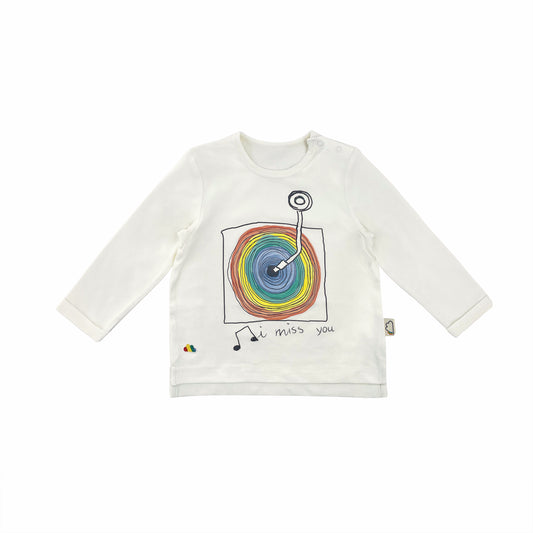 KIDS RAINBOW VINYL PRINT LONG SLEEVE TOP