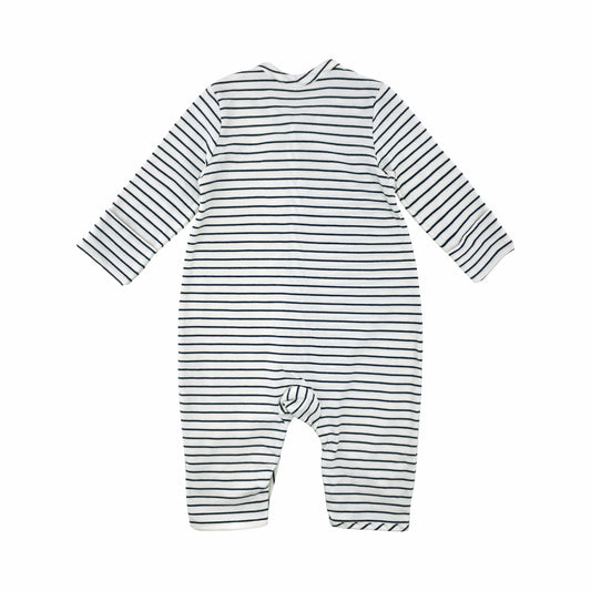 BABY NAVY STRIPE LOVE LETTER PRINT PLAYSUIT