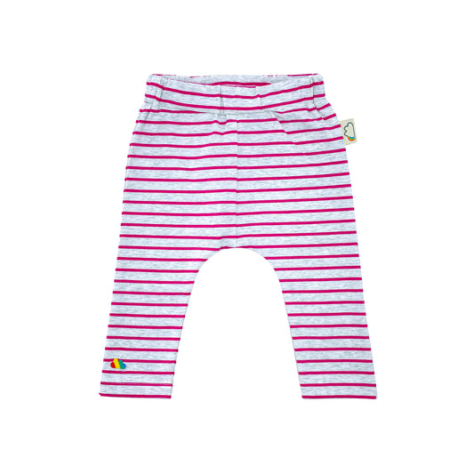 BABY PINK STRIPE HAREEM LEGGING
