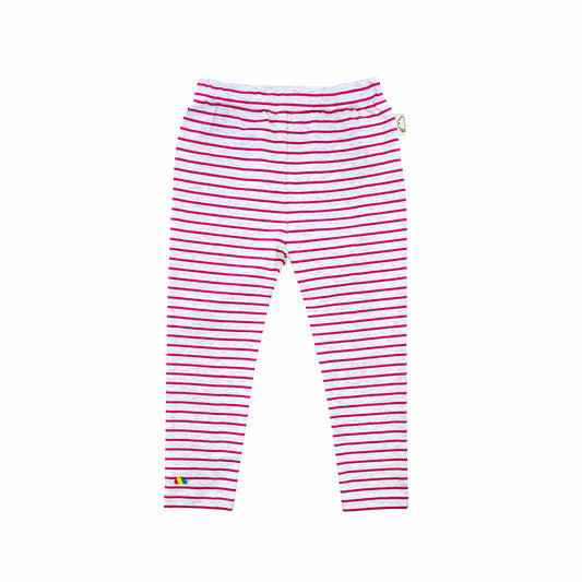 KIDS PINK STRIPE LEGGING