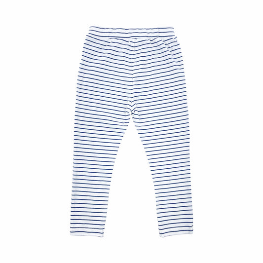 横条纹贴身长裤