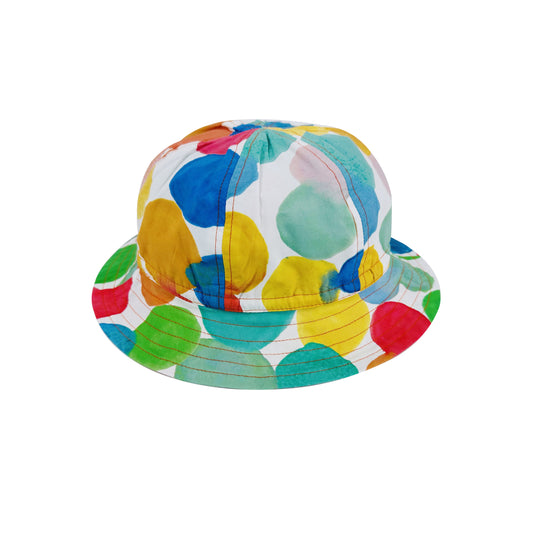 KIDS/WOMEN'S RAINBOW SPOT PRINT BUCKET HAT