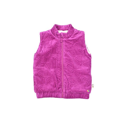 丝绒刺绣毛毛拉链背心