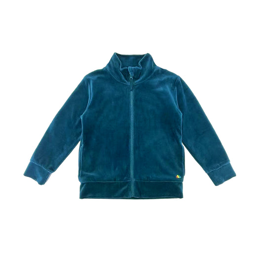 KIDS VELOUR DRAGON PRINT ZIPPED JACKET