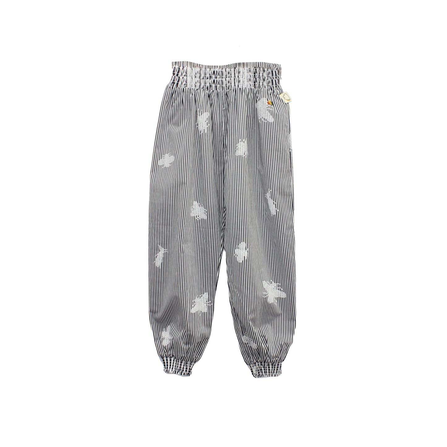 KIDS GREY BUTTERFLY HIGH WAIST PANTS