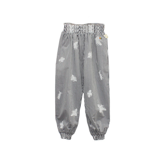 KIDS GREY BUTTERFLY HIGH WAIST PANTS