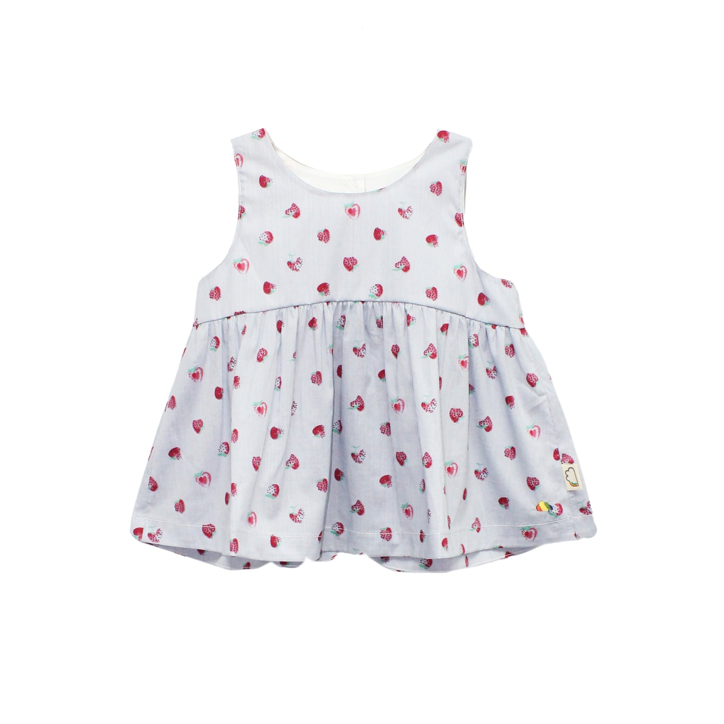 KIDS BLUE POLKA DOT ROUND NECK VEST