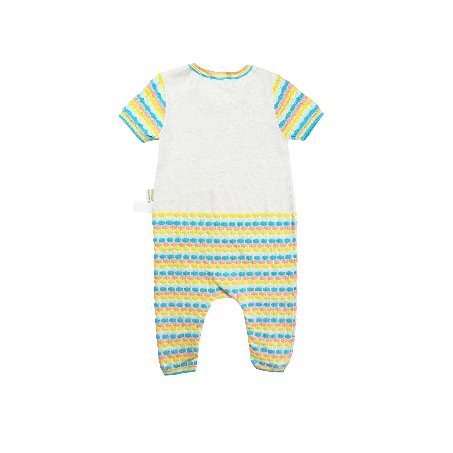 BABY RAINBOW STRIPE SHORT-SLEEVES PLAYSUIT