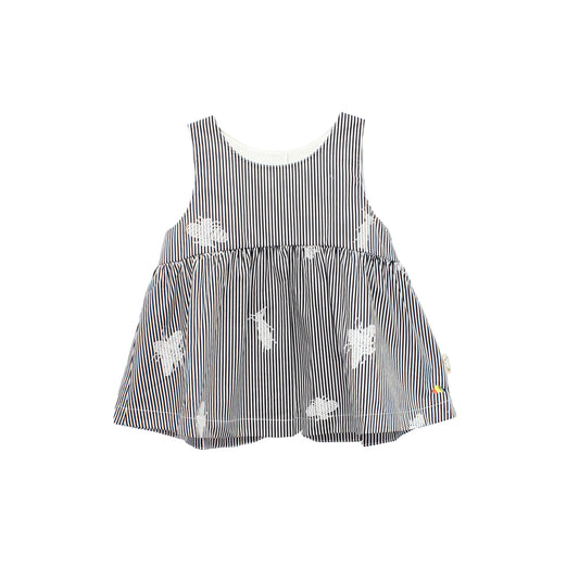 KIDS GREY BUTTERFLY ROUND NECK VEST