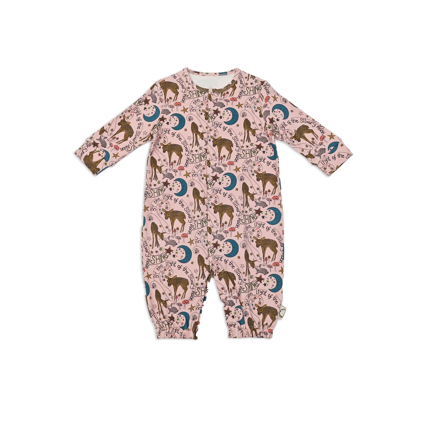 BABY DEER PRINT TWO-WAY KIMONO OR PLAYSUIT