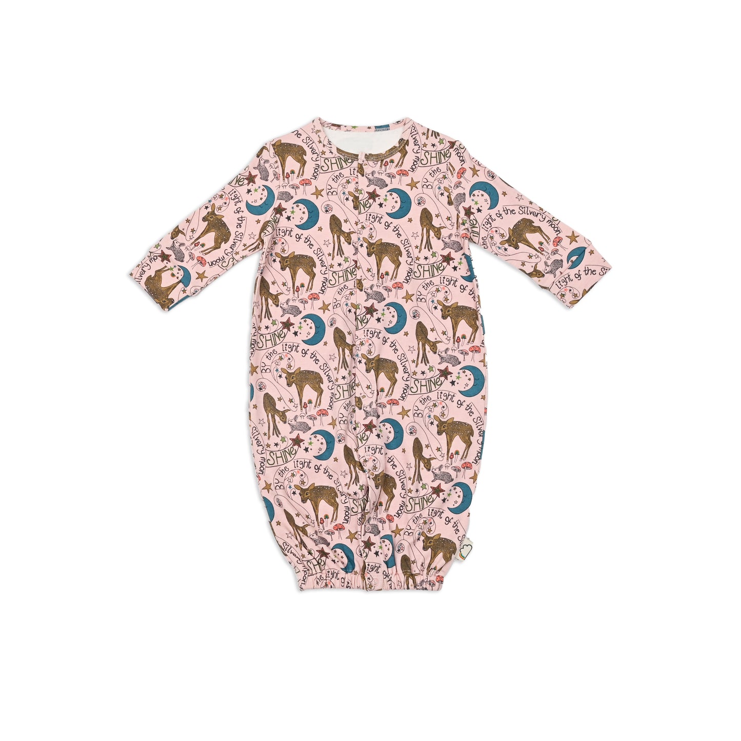 BABY DEER PRINT TWO-WAY KIMONO OR PLAYSUIT