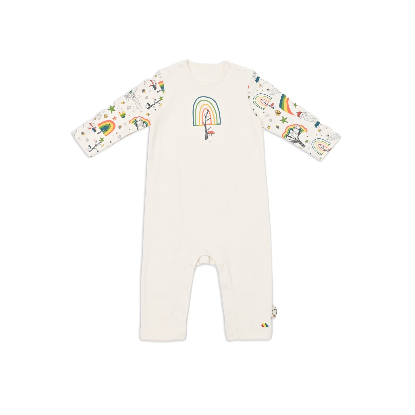 BABY RAINBOW TREE LONG-SLEEVES PLAYSUIT