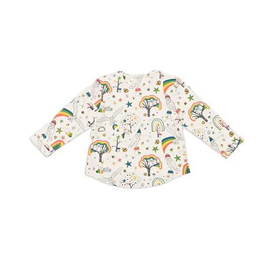 BABY OWL PRINT LONG-SLEEVES T-SHIRT