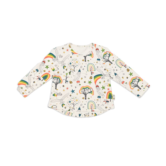 BABY OWL PRINT LONG-SLEEVES T-SHIRT