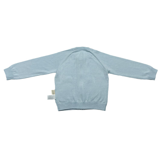 BABY/KIDS BLUE OWL PRINT ZIPPED CARDIGAN