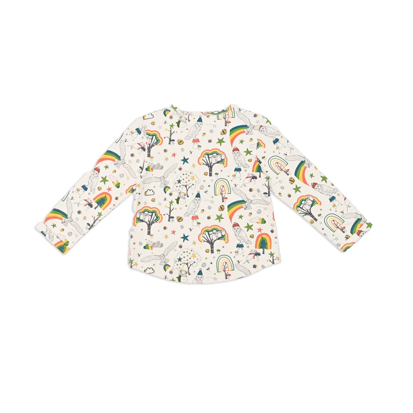 KIDS OWL PRINT LONG-SLEEVES T-SHIRT