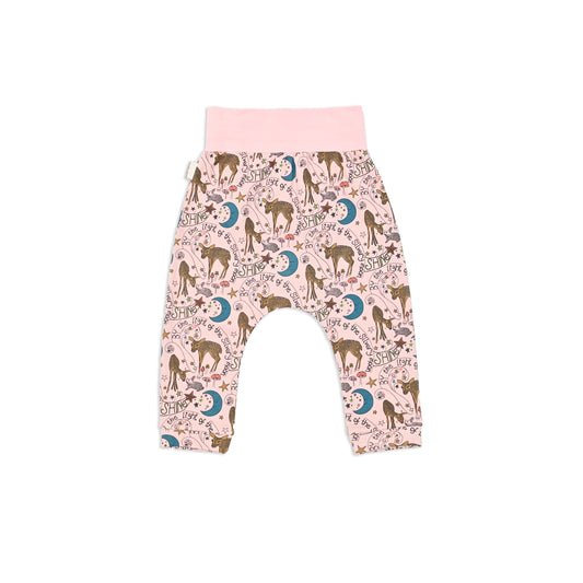 BABY DEER PRINT HAREEM PANTS