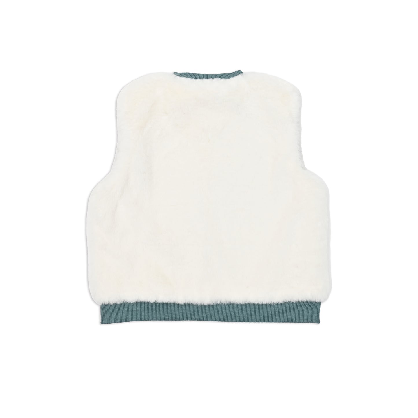 KIDS ACORN PRINT FUR LINED ZIPPED GILET