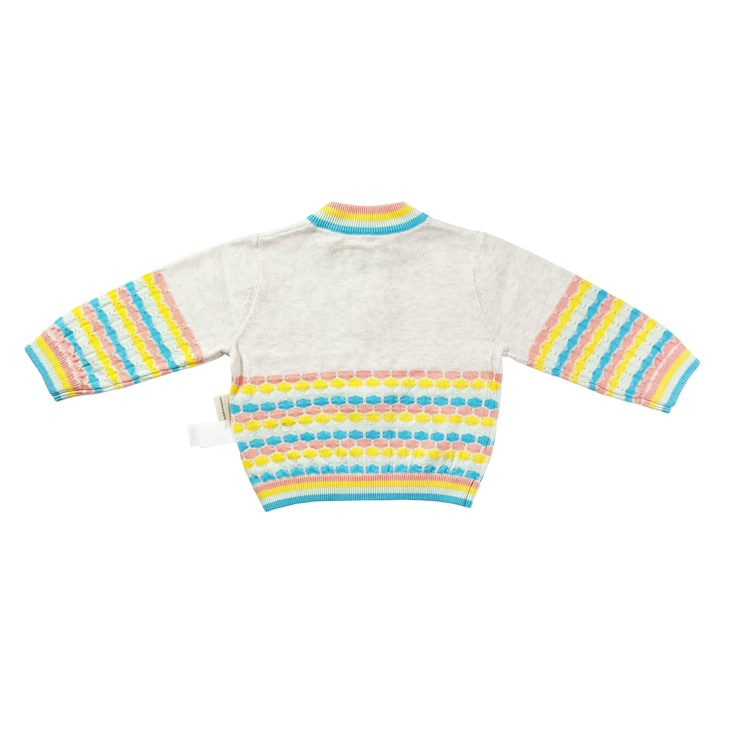 KIDS RAINBOW STRIPE ZIPPED CARDIGAN