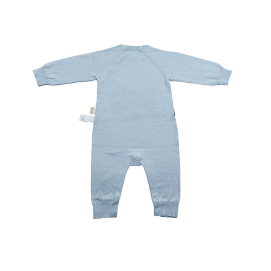 BABY BLUE OWL PRINT PULL OVER PLAYSUIT