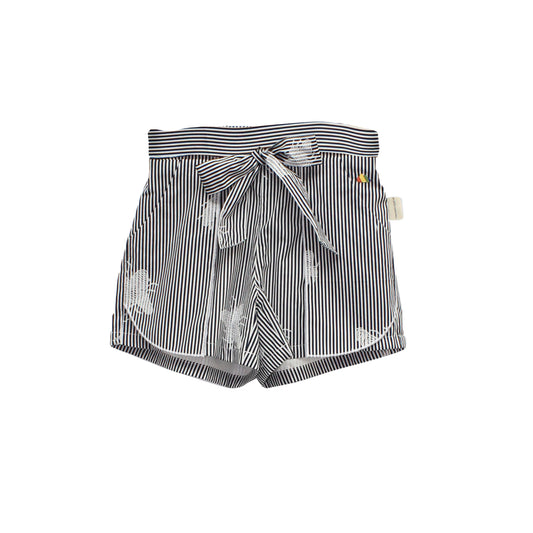 KIDS GREY BUTTERFLY RIBBON SHORTS